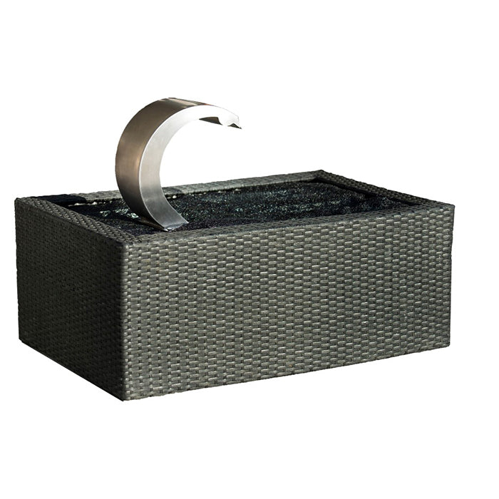 MAMBA S LED - cascade Etang & Piscine - Inox 316L, 230VAC/50Hz, 9 Leds, 12VAC 3,25VA, Accessoires de raccordement incl. 1 1/2" - LED : 60 Lumen, EEK A+, 1w - H24 x 27,5 x 13,5 cm