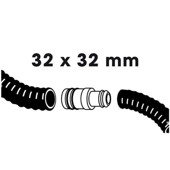 Raccord de tuyaux droit - Ø32 (1¼") x Ø32 (1¼") mm