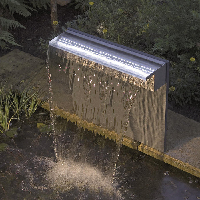 NIAGARA 30 - cascade - Inox 304, incl. connecteur 1" - H10 x 30 x 12,5 cm