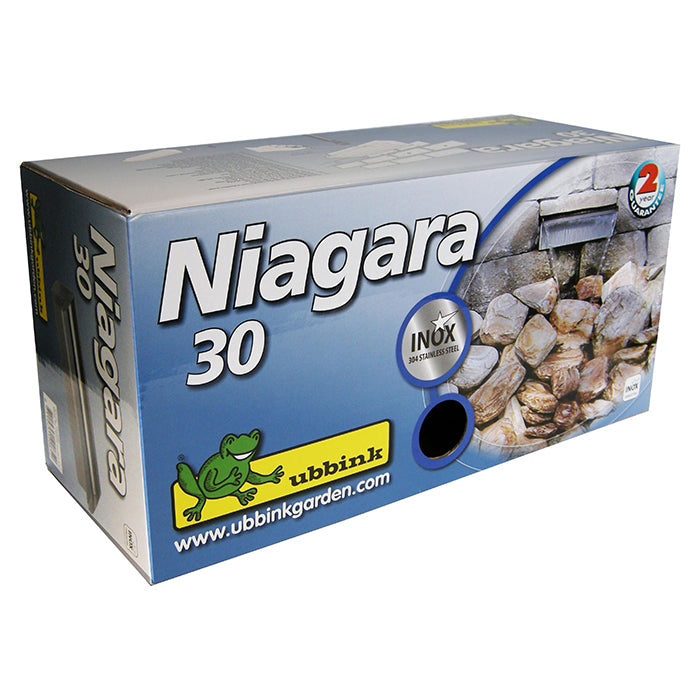 NIAGARA 30 - cascade - Inox 304, incl. connecteur 1" - H10 x 30 x 12,5 cm