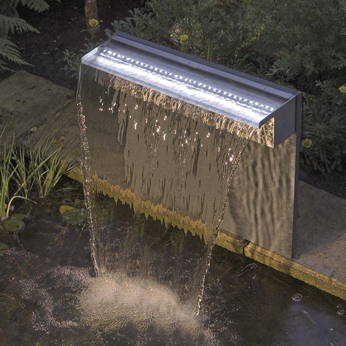 NIAGARA 60 - cascade - Inox 604, incl. connecteur 1" - H10 x 60 x 12,5 cm