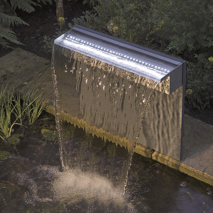 NIAGARA 90 - cascade - Inox 304, incl. connecteur 1" - H10 x 90 x 12,5 cm