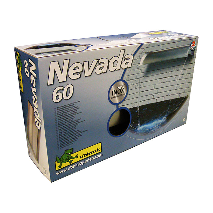 NEVADA 60 - cascade - Inox 604, incl. connecteur 1" - H13 x 60 x 33 cm