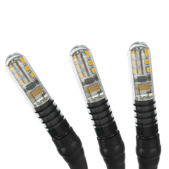 MINIBRIGHT 3 LED - lampe étanche - 3 Leds G4, 24 SMD blanc chaud, transfo 230VAC/12VAC 6w - Lumen 75, EEK A+, 1,5w