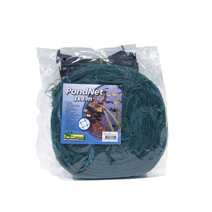 Filet de protection de bassin TEICHO monofilament - PE tricoté, noir, maille +/- 17x17 mm, 15,7 g/m², incl. 10 x ancres - 3 x 4 m