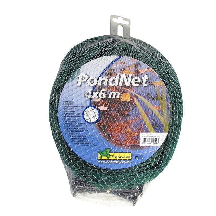 Filet de protection de bassin TEICHO monofilament - PE tricoté, noir, maille +/- 17x17 mm, 15,7 g/m², incl. 10 x ancres - 4 x 6 m