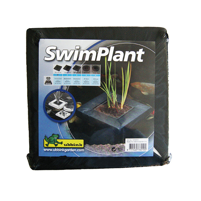 SWIMPLANT - île flottante pour plantes aquatiques, carrée, convient pour 1376037 (H11x11x11 cm) - 20 x 20 cm