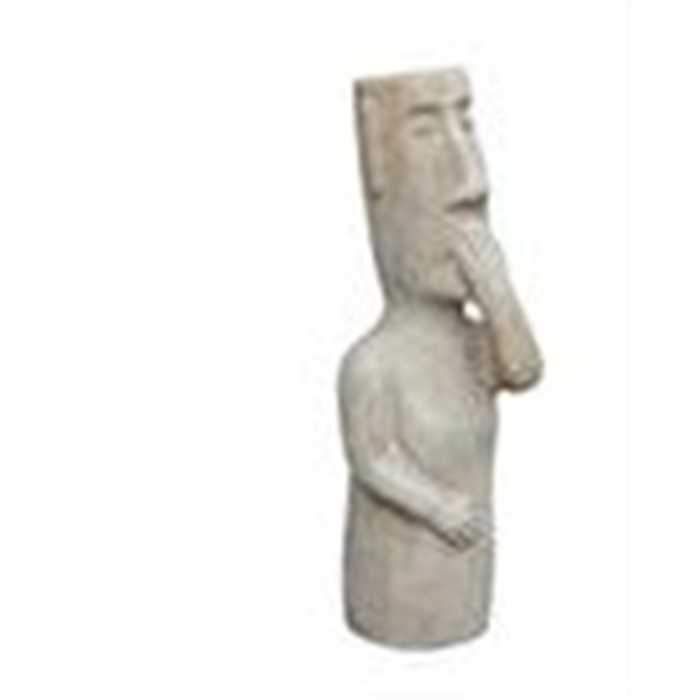 Aquiflor Décoration STATUE ILE DE PAQUES TERRACOTTA - SILENCE 12CM X H36CM 8934675107332