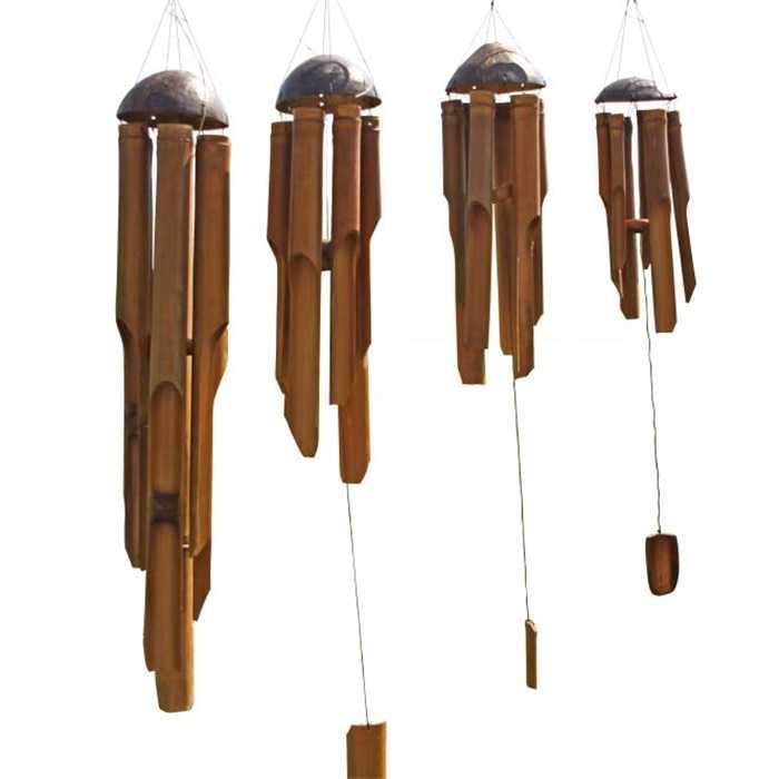 Aquigarden Décoration WIND CHIME BALI 50 CM CARILLON EN BAMBOUS / BOIS 4250594713930 BA-WSP-050NA