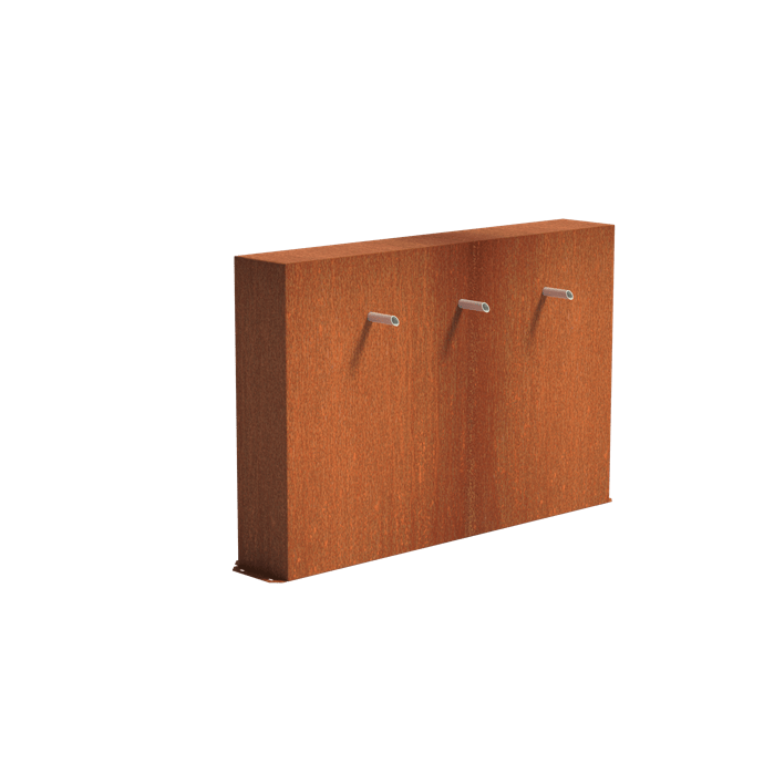 Foudebassin.com Lame d'eau Mur avec 3 jets d'eau en acier corten (avec pompe) - 150 x 100 x 25CM VCM2.4.3