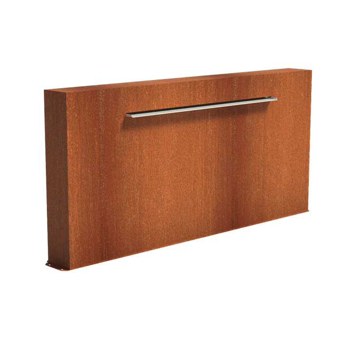 Foudebassin.com Lame d'eau Mur avec lame d'eau 150CM en acier corten (avec pompe) - 250 x 120 x 25CM VCM2.2.1500