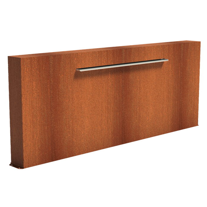 Foudebassin.com Lame d'eau Mur avec lame d'eau 150CM en acier corten (avec pompe) - 300 x 120 x 25CM VCM2.1.1500