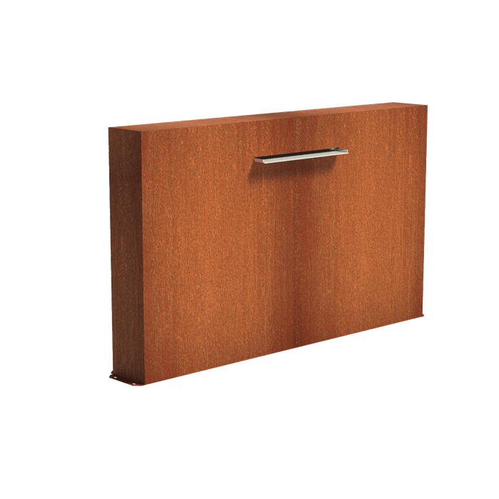 Foudebassin.com Lame d'eau Mur avec lame d'eau 60CM en acier corten (avec pompe) - 200 x 120 x 25CM VCM2.3.600