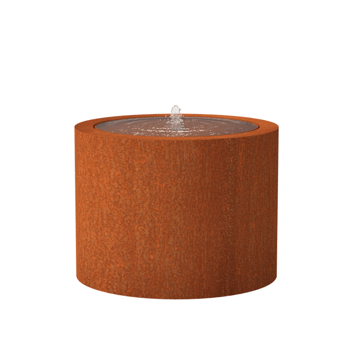 Foudebassin.com Tables d'eau Table d'eau rond en acier corten 100 x 75CM - Avec 1 fontaines + LED CBR3