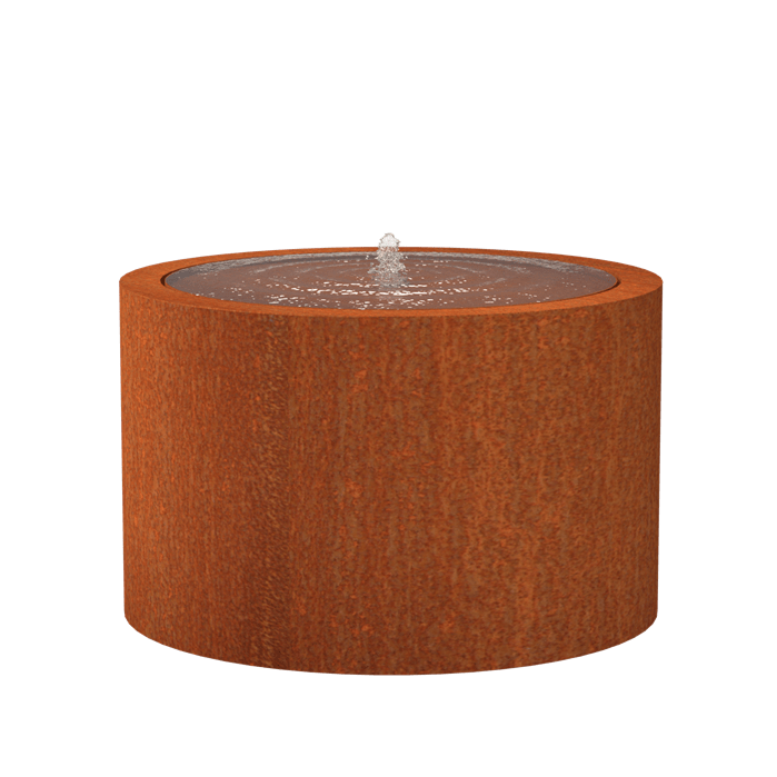 Foudebassin.com Tables d'eau Table d'eau rond en acier corten 120 x 75CM - Avec 1 fontaines + LED CBR2