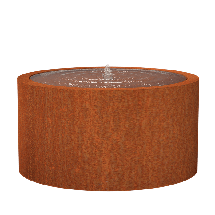 Foudebassin.com Tables d'eau Table d'eau rond en acier corten 145 x 75CM - Avec 1 fontaines + LED CBR1