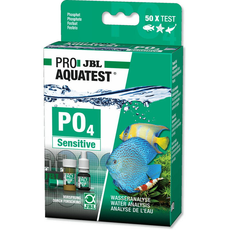 JBL Analyse d'eau JBL Pro Aquatest PO4 - Phosphates - Test à gouttes pour bassins et aquariums 4014162241276 2412700