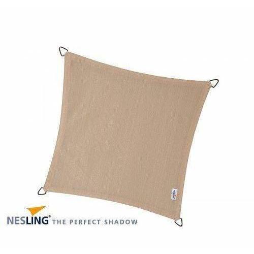 Nesling Voile d'ombrage Voile / Toile d'ombrage ajourée Coolfit - Carré 5,0 x 5,0 x 5,0 x 5,0m, Crème/Porcelaine N508-082-45 N508-082-45