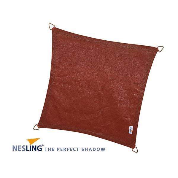 Nesling Voile d'ombrage Voile / Toile d'ombrage ajourée Coolfit - Carré 5,0 x 5,0 x 5,0 x 5,0m, Terracotta N504-082-45 N504-082-45