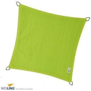 Nesling Voile d'ombrage Voile / Toile d'ombrage ajourée Coolfit - Carré 5,0 x 5,0 x 5,0 x 5,0m, Vert lime N509-082-45 N509-082-45